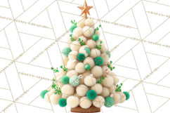 Crafty Christmas Tree Clipart, Kawaii Holiday PNG, Festive Product Image 4