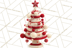 Crafty Christmas Tree Clipart, Kawaii Holiday PNG, Festive Product Image 5