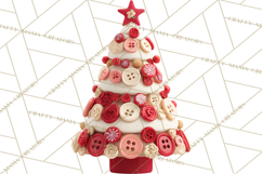 Crafty Christmas Tree Clipart, Kawaii Holiday PNG, Festive Product Image 2