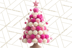 Crafty Christmas Tree Clipart, Kawaii Holiday PNG, Festive Product Image 2