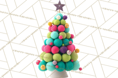 Crafty Christmas Tree Clipart, Kawaii Holiday PNG, Festive Product Image 4