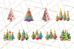 Crafty Christmas Tree Clipart, Kawaii Holiday PNG, Festive Product Image 6