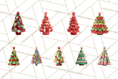 Crafty Christmas Tree Clipart, Kawaii Holiday PNG, Festive Product Image 3