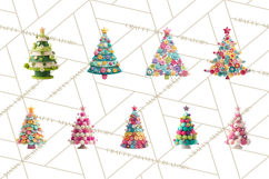 Crafty Christmas Tree Clipart, Kawaii Holiday PNG, Festive Product Image 2