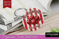 Cranberries Vintage Fruit Keychain PNG Summer Keychain Product Image 1