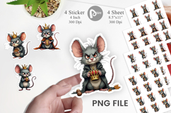 Cranky Mouse King Mayhem Sticker Product Image 1