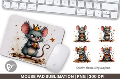Mouse Pad Cranky Mouse King Mayhem Product Image 1