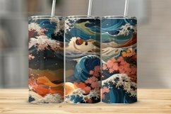 Crashing Waves Layered Paper Sublimation Wrap PNG Product Image 1