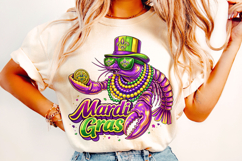 Mardi Gras PNG Crawfish, Fleur De Lis PNG, Fat Tuesday PNG Product Image 1