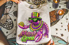 Mardi Gras PNG Crawfish, Fleur De Lis PNG, Fat Tuesday PNG Product Image 3