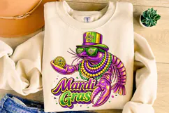 Mardi Gras PNG Crawfish, Fleur De Lis PNG, Fat Tuesday PNG Product Image 4