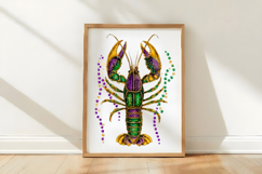 Crawfish Mardi Gras Watercolor Clipart Product Image 3