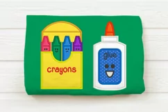 Crayon and glue applique embroidery set