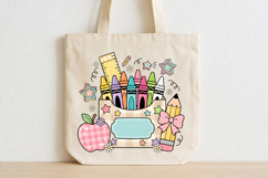 Crayon Box Teacher Name Tag PNG, Teacher Monogram Product Image 4