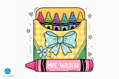 Crayon Box With Name Plate- Sublimation Design Product Image 1