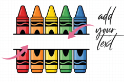 Crayon Monogram Png, Teacher Monogram Design Product Image 2