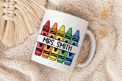 Crayon Monogram Png, Teacher Monogram Design Product Image 6