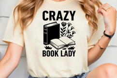Crazy Book Lady SVG, Book Lover SVG, Reading SVG Product Image 2
