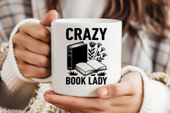 Crazy Book Lady SVG, Book Lover SVG, Reading SVG Product Image 3