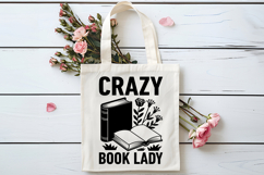 Crazy Book Lady SVG, Book Lover SVG, Reading SVG Product Image 4