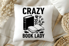 Crazy Book Lady SVG, Book Lover SVG, Reading SVG Product Image 5