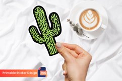 Crazy Cactus Sticker, Desert Plant Sticker, Cactus Sticker Product Image 1