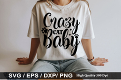 Crazy Cat Baby - Baby SVG Design Product Image 1