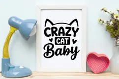 Crazy Cat Baby SVG | Baby SVG | Newborn SVG Product Image 4