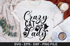 Crazy Cat Lady SVG - Funny Cat Design Product Image 1