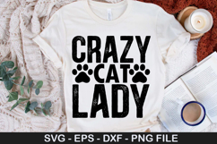Crazy Cat Lady SVG - Funny Cat Design Product Image 1