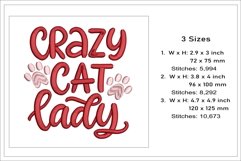 Crazy Cat Lady Embroidery Design Product Image 2