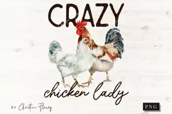 Crazy Chicken Lady PNG | Farmhouse PNG Product Image 4