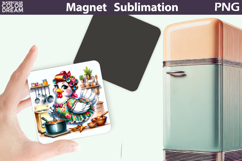 Funny Chicken Magnet | Mama&#039;s Kitchen Sublimation Product Image 1
