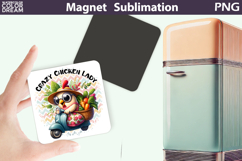 Funny Chicken Magnet | Crazy Chicken Lady Product Image 1