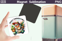 Funny Chicken Magnet | Crazy Chicken Lady Product Image 1