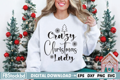 Crazy Christmas Lady Svg, Christmas Svg Design Product Image 1