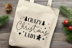 Crazy Christmas Lady SVG - Xmas Shirt Cricut Cut Design Product Image 3