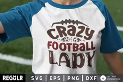 Crazy Crafty Lady Co, Silhouette or Cricut, Football dxf eps png, Cheerleader Cut File, Cute Sports Quote, Football Cut File, Team Shirt Saying