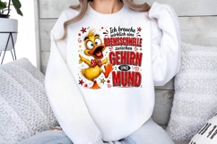 Crazy Duck German Sarcastic Saying Sublimation PNG File Product Image 2