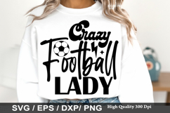 Football Mom SVG Design - Crazy Proud Always Loud Cheer Mom Product Image 4