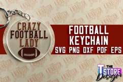 Football SVG Keychain | Round Keychain Design | Funny Quotes Product Image 1