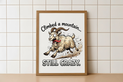 Crazy Funny Goat Sublimation PNG Product Image 5