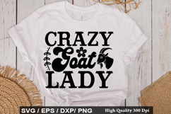 Crazy Goat Lady - Goat SVG Design Product Image 1