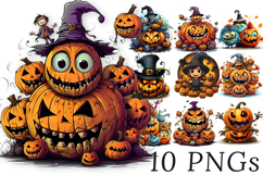 Unique Jack O’Lantern PNG Bundle 10 Unbelievable Designs Product Image 1