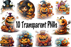 Unique Jack O’Lantern PNG Bundle 10 Unbelievable Designs Product Image 10