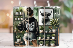 Plant Girl Tumbler, Crazy Plant Lady Tumbler, Plant Tumbler Product Image 1