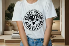 Crazy Proud Always Loud Hockey Nana SVG Design Product Image 1