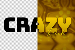 Crazy Rich 3D editable text effect Product Image 2