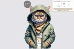 Cat clipart, Cool cat clipart, Animals clipart Product Image 1