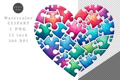 Puzzel clipart, Heart clipart, Spring clipart Product Image 1